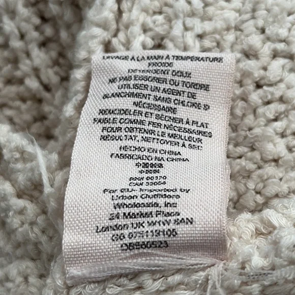 Free People Spin Around Poncho Top in an off-white cream color - Picture 10 of 10